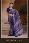 Pure Ajrakh 014 By Rajtex A To F Modal Satin Ajrakh Printed Fancy Saree Suppliers In India